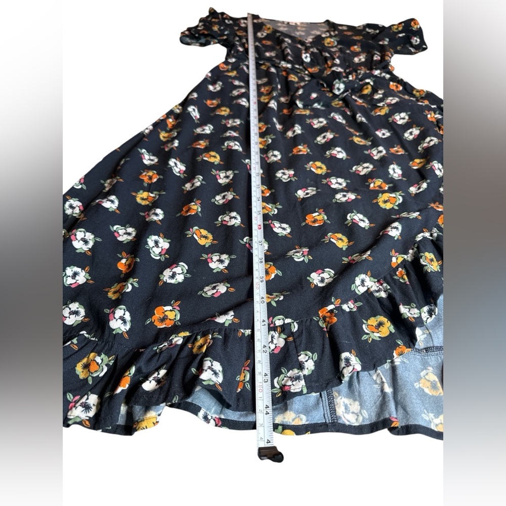 The Drop Women's Navy Floral Print Wrap Front Midi - Picture 7 of 7